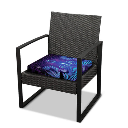 Dark Aries Zodiac Sign Print Outdoor Seat Cushion Cover