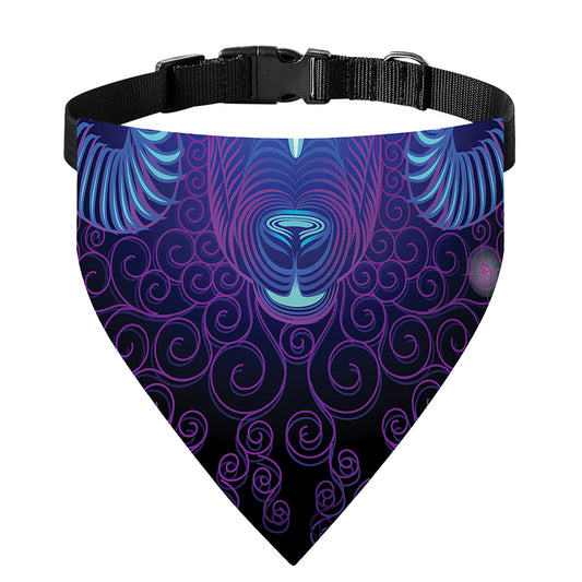Dark Aries Zodiac Sign Print Over The Collar Dog Bandana
