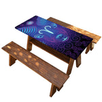 Dark Aries Zodiac Sign Print Picnic Table Cover