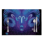 Dark Aries Zodiac Sign Print Placemat