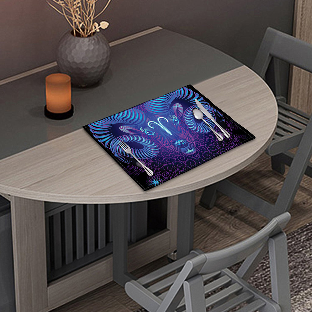 Dark Aries Zodiac Sign Print Placemat