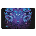 Dark Aries Zodiac Sign Print Polyester Doormat