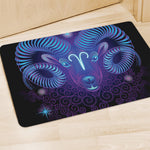 Dark Aries Zodiac Sign Print Polyester Doormat