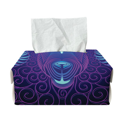 Dark Aries Zodiac Sign Print Rectangle Tissue Box Cover