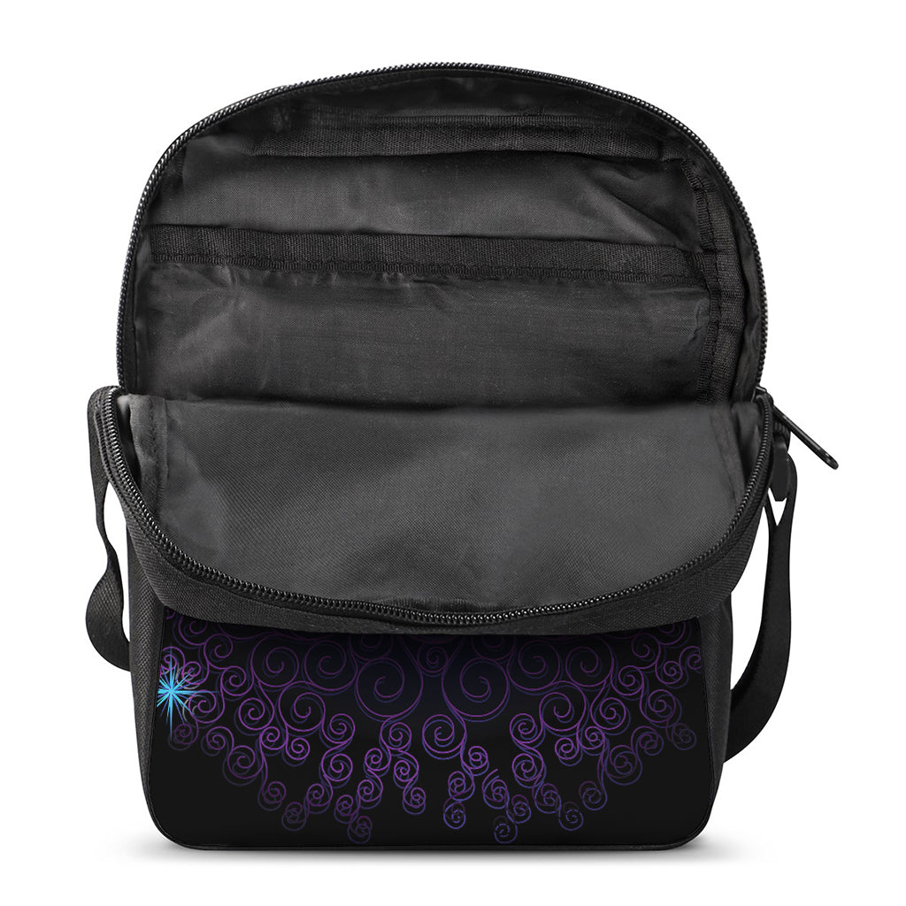 Dark Aries Zodiac Sign Print Rectangular Crossbody Bag