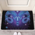 Dark Aries Zodiac Sign Print Rubber Doormat