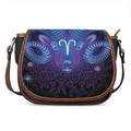 Dark Aries Zodiac Sign Print Saddle Bag