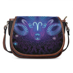 Dark Aries Zodiac Sign Print Saddle Bag
