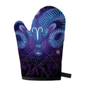 Dark Aries Zodiac Sign Print Single Oven Mitt
