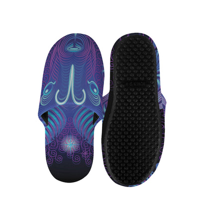 Dark Aries Zodiac Sign Print Slippers