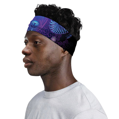 Dark Aries Zodiac Sign Print Sports Headband