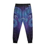 Dark Aries Zodiac Sign Print Sweatpants