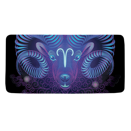Dark Aries Zodiac Sign Print Towel