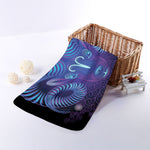 Dark Aries Zodiac Sign Print Towel