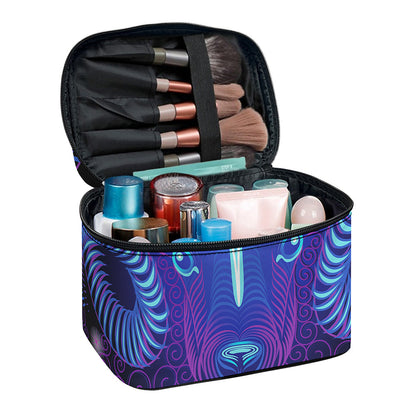 Dark Aries Zodiac Sign Print Travel Makeup Bag