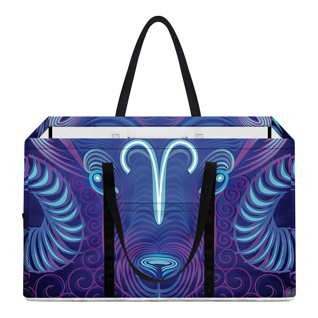 Dark Aries Zodiac Sign Print Utility Tote Bag