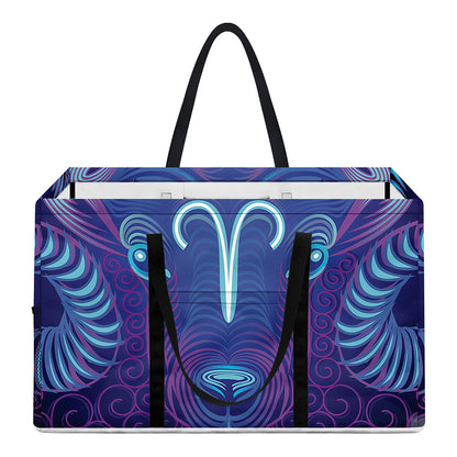Dark Aries Zodiac Sign Print Utility Tote Bag