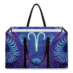Dark Aries Zodiac Sign Print Utility Tote Bag
