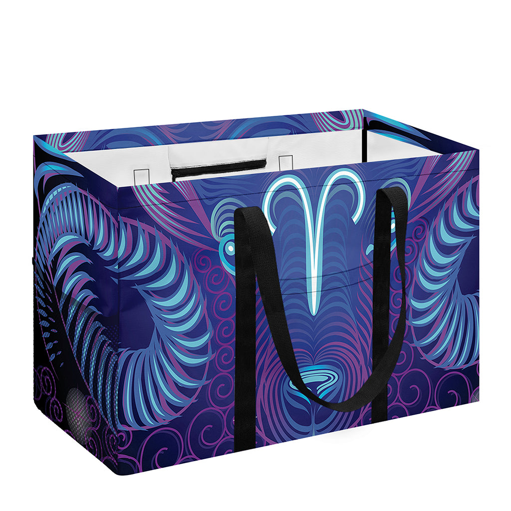 Dark Aries Zodiac Sign Print Utility Tote Bag