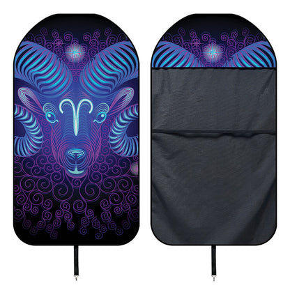 Dark Aries Zodiac Sign Print Waterproof Car Seat Cover