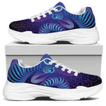Dark Aries Zodiac Sign Print White Chunky Shoes