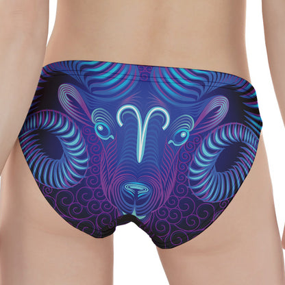 Dark Aries Zodiac Sign Print Women's Panties