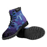 Dark Aries Zodiac Sign Print Work Boots