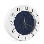 Dark Blue Denim Jeans Print Alarm Clock
