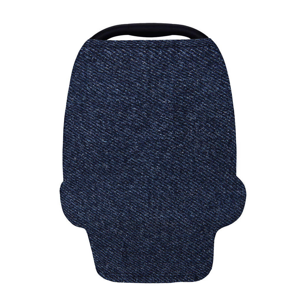 Dark Blue Denim Jeans Print Baby Seat Cover