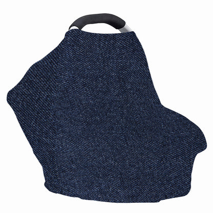 Dark Blue Denim Jeans Print Baby Seat Cover