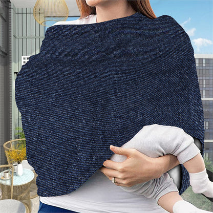 Dark Blue Denim Jeans Print Baby Seat Cover