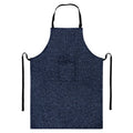 Dark Blue Denim Jeans Print Bib Apron With Pocket