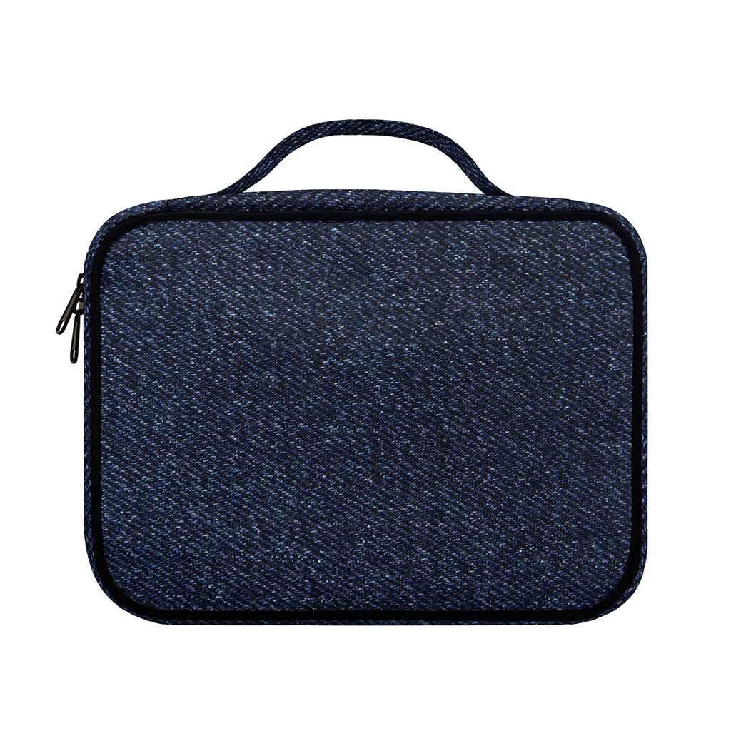Dark Blue Denim Jeans Print Briefcase Bible Bag