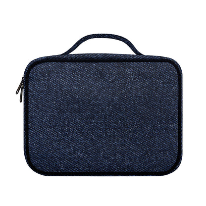 Dark Blue Denim Jeans Print Briefcase Bible Bag