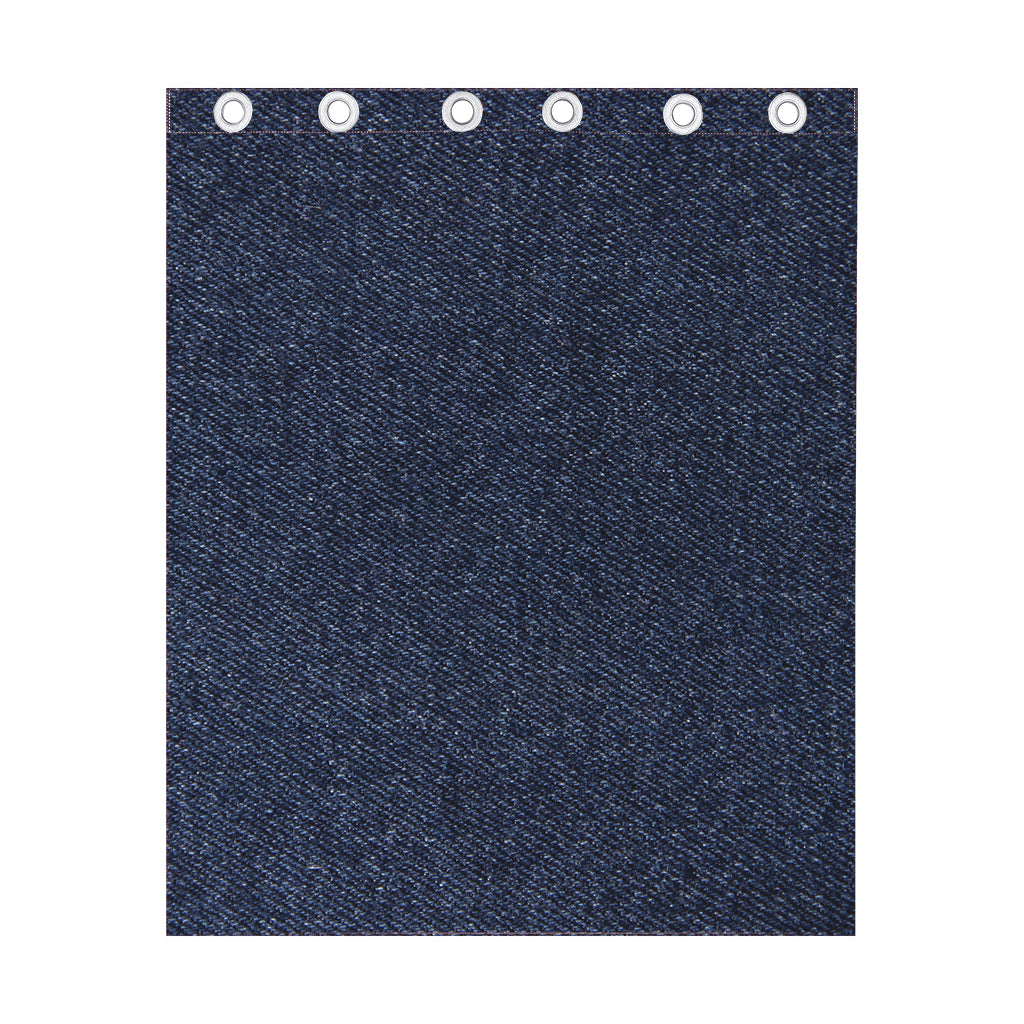 Dark Blue Denim Jeans Print Curtain