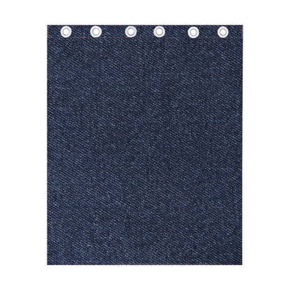 Dark Blue Denim Jeans Print Curtain