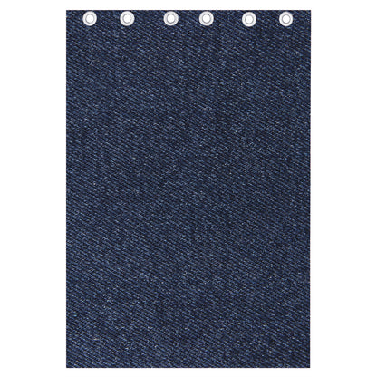 Dark Blue Denim Jeans Print Curtain