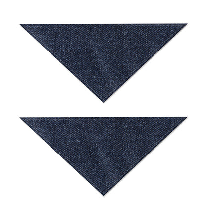 Dark Blue Denim Jeans Print Dog Bandana