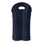 Dark Blue Denim Jeans Print Double Neoprene Wine Tote