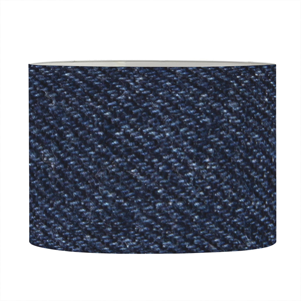 Dark Blue Denim Jeans Print Drum Lamp Shade