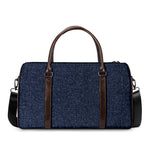 Dark Blue Denim Jeans Print Duffle Bag