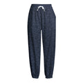 Dark Blue Denim Jeans Print Fleece Lined Knit Pants
