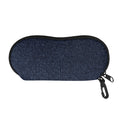 Dark Blue Denim Jeans Print Glasses Case