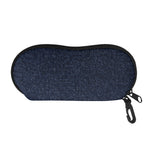 Dark Blue Denim Jeans Print Glasses Case