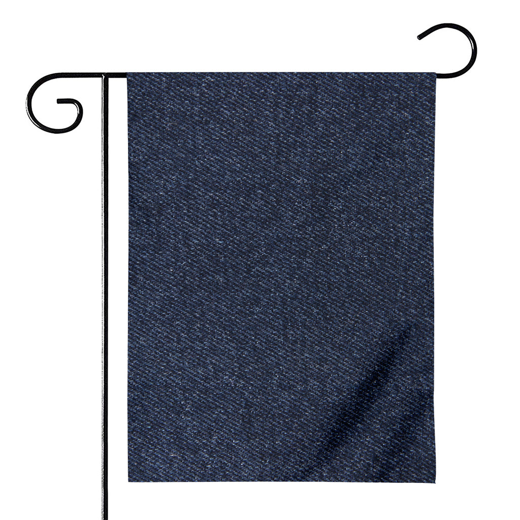 Dark Blue Denim Jeans Print House Flag