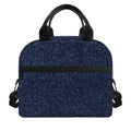 Dark Blue Denim Jeans Print Insulated Lunch Bag