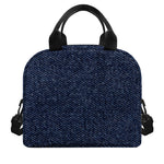 Dark Blue Denim Jeans Print Insulated Lunch Bag
