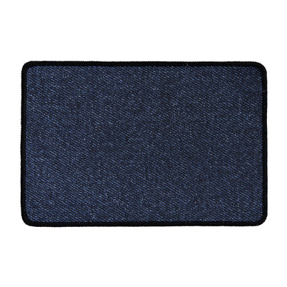 Dark Blue Denim Jeans Print Kitchen Mat