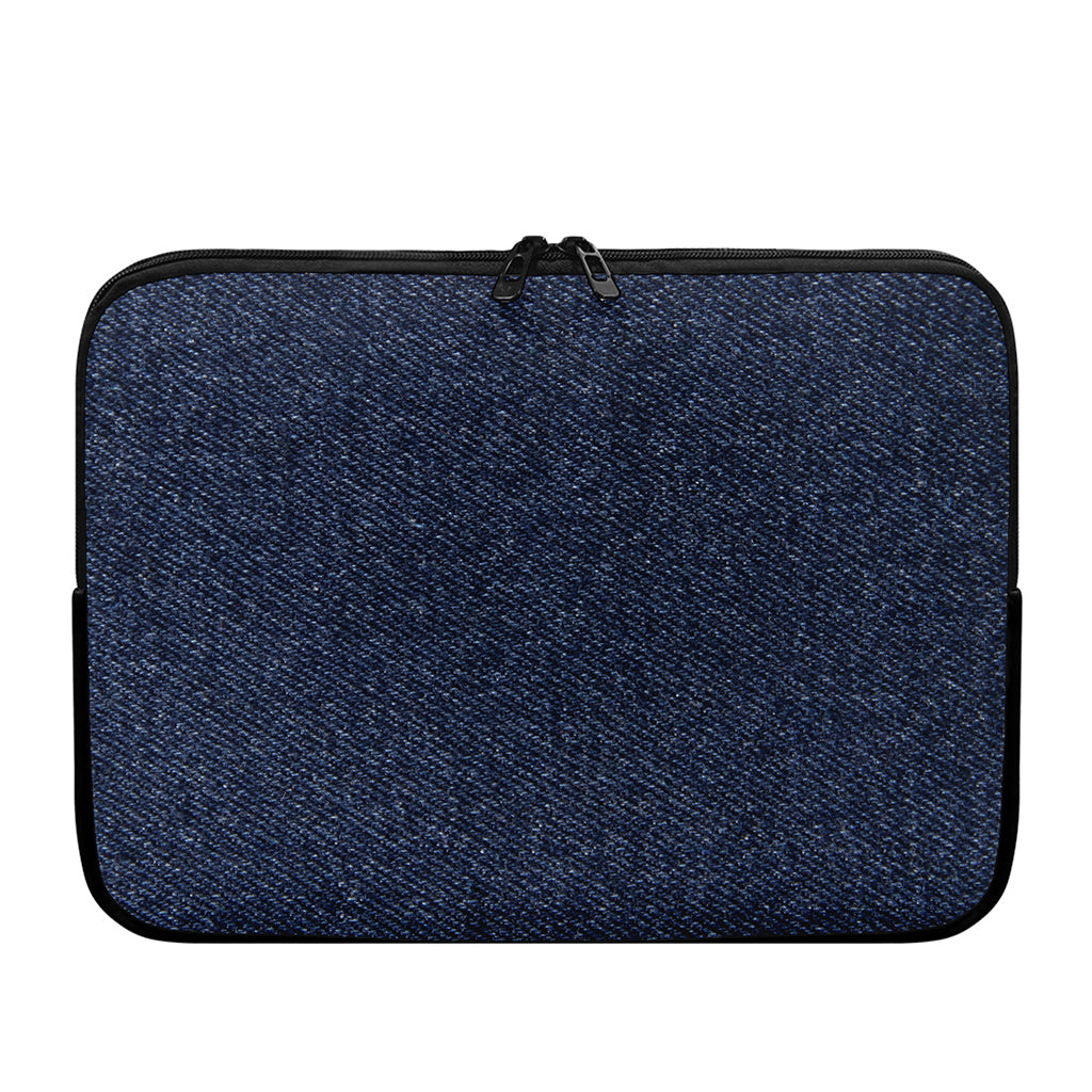Dark Blue Denim Jeans Print Laptop Sleeve
