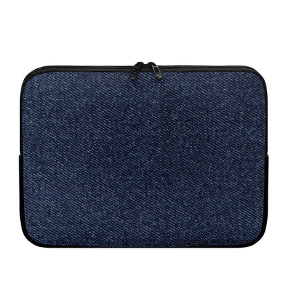 Dark Blue Denim Jeans Print Laptop Sleeve